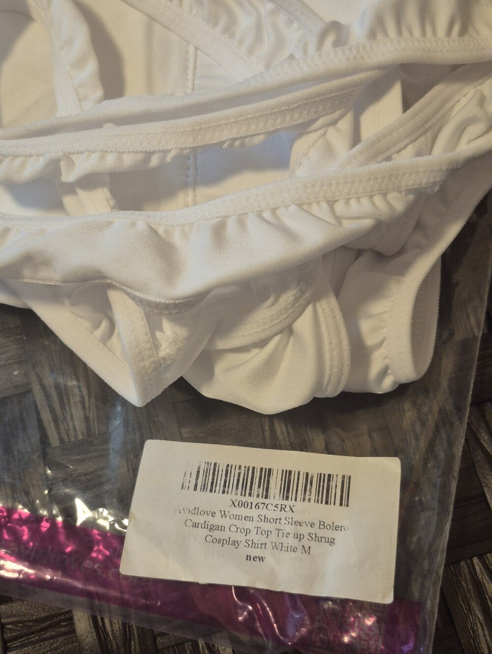 NWT Avidlove Schoolgirl lingerie costume: crop tie front top and red plaid skirt - Picture 9 of 16
